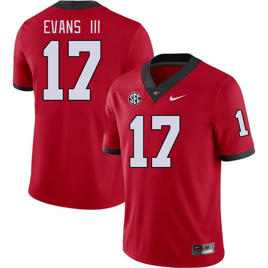 Men #17 Anthony Evans III Georgia Bulldogs College Football Jerseys Stitched-Red